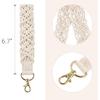 Mkono Macrame Key Chain Cute Keychain Wristlet Lanyard Boho Woven Wrist Lanyard for Keys, Key Cha for Car Key ID Badges