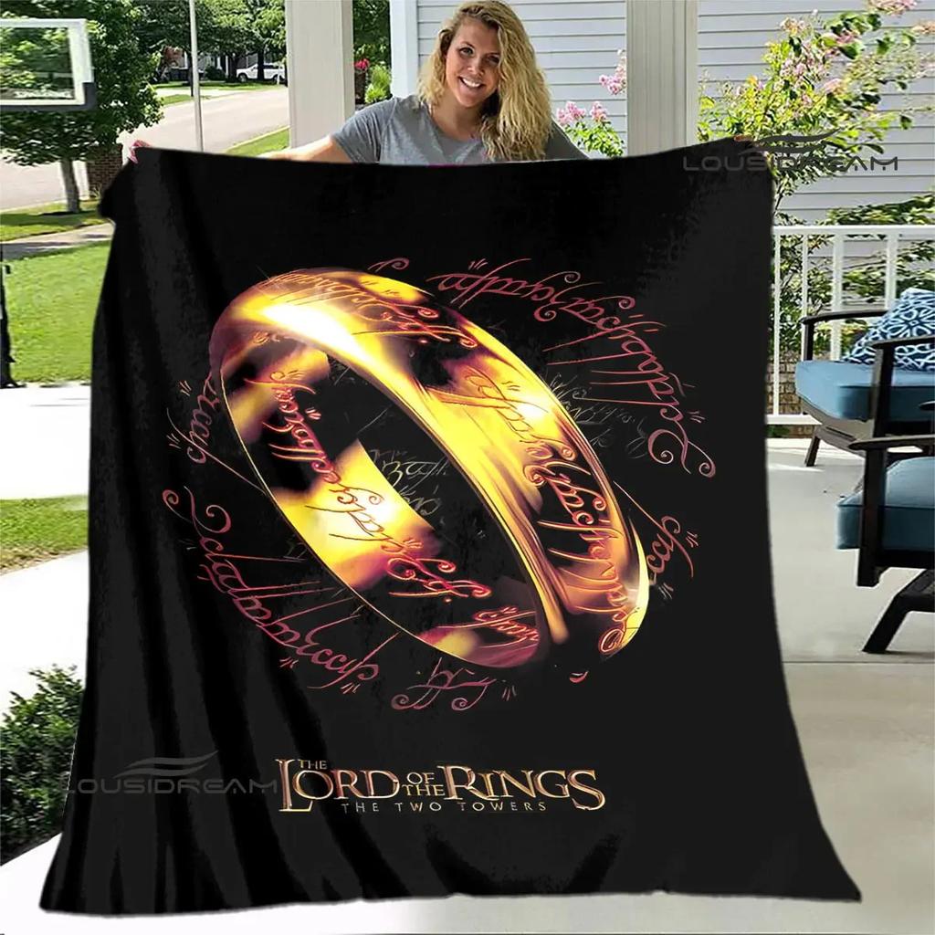 L-Lord of the Rings Printed blanket Flannel Warm Blanket Soft Comfortable Blanket Home Travel Blanket bed linings Birthday Gift