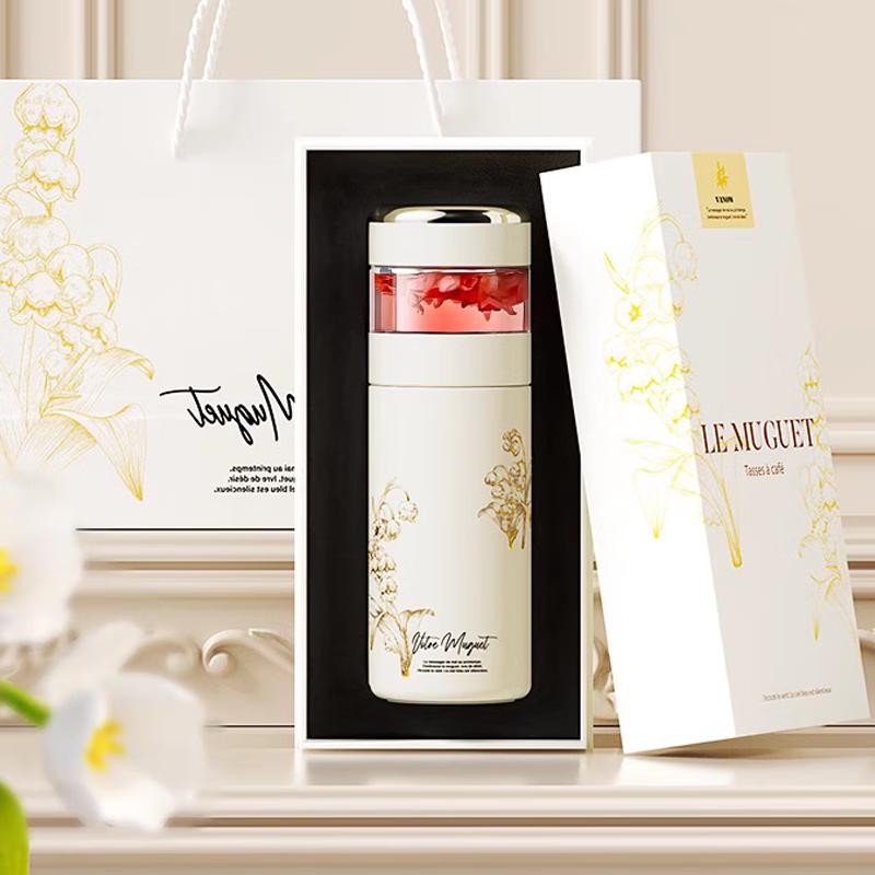 Vanow Lily of the Valley Series 420ml Tea Infuser Mug