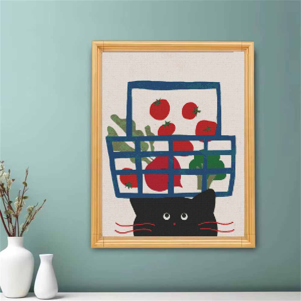 Diamond Art Kit for Beginners TomatoCat Full Drill 5D Rhinestone Painting Relaxing Hobby Craft Home Decoration Wall Decor