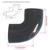 3 inch 90 Degree Elbow Silicone Hose Pipe Intercooler Coupler Turbo Black