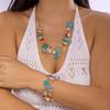 Boho Glänzender Seestern Muschel Koralle Perle Anhänger Halskette Für Frauen Kristall Zirkon Strand Emaille Schlüsselbein Choker Charm Schmuck Geschenk