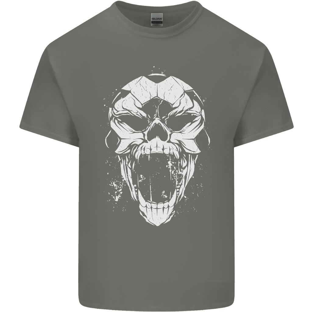 A Football Skull Footy Soccer Unisexs Light Cotton TShirt