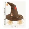 Halloween Witch Hat Cosplay Pointy Straw Festive Costume Accessory