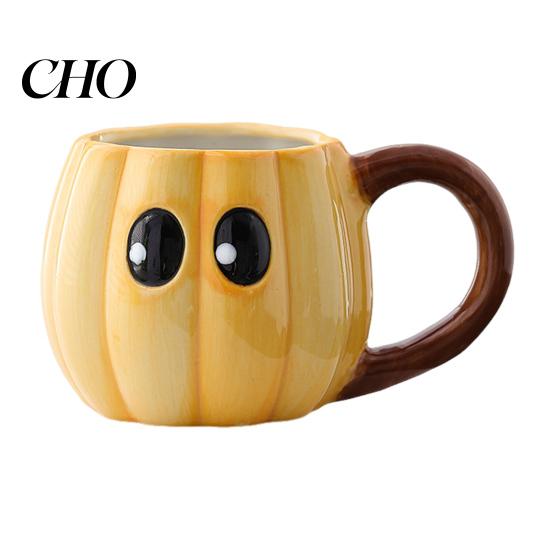 Keramik Fantasy Trinkgeschirr Halloween Tasse Niedliche Geist Kürbis Tasse Wiederverwendbar Gruselig Handgemacht Kaffee mit Deckel Einzigartige Partygeschenke Mit