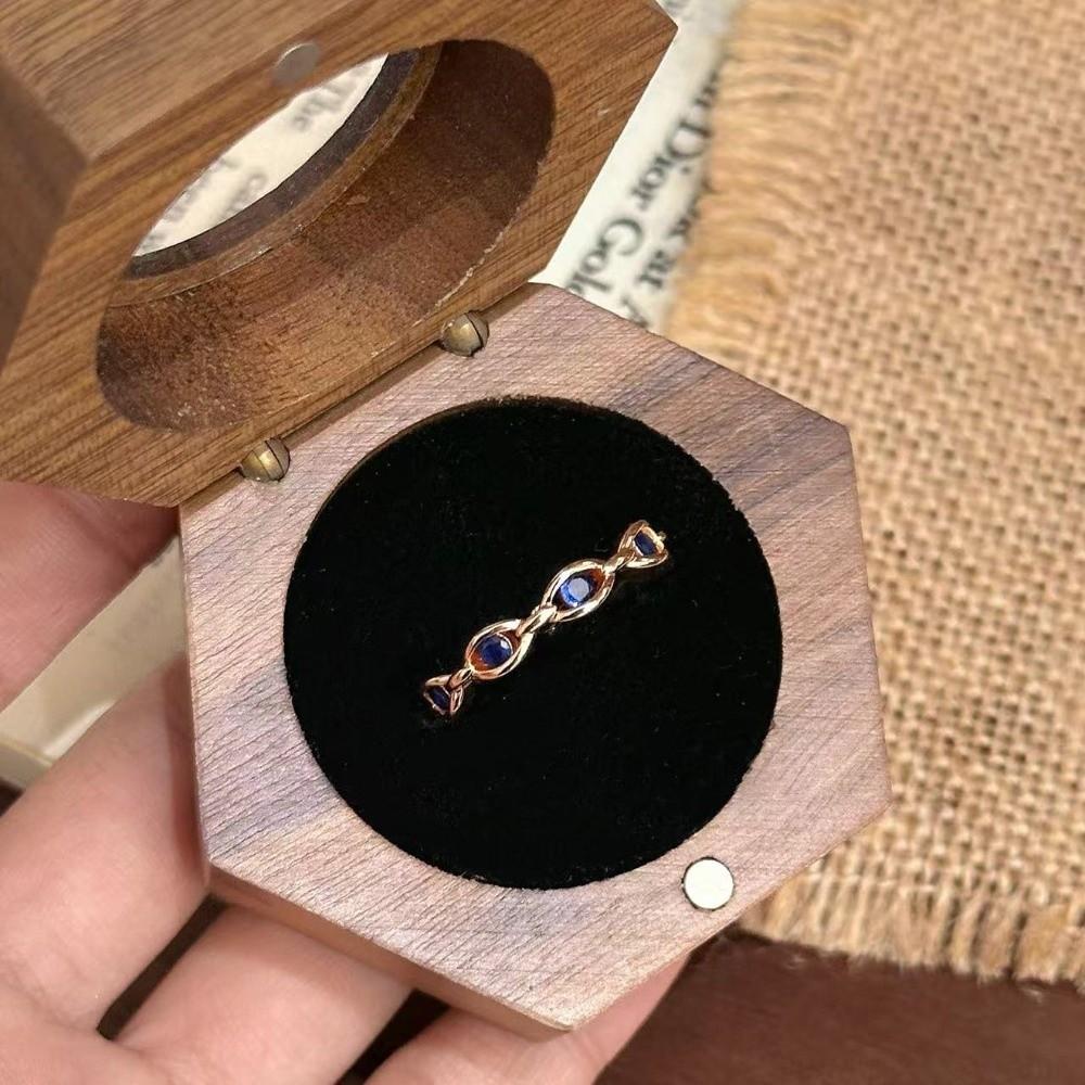 Adjustable Open Ring Sapphire Blue Women's Jewelry Fashion Evil Eye Ring  for Daily Wear and Prom