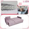 Varius Corner Sofa Bed with Sleeping Function Family Furniture Cornea Lilac Pink