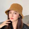 Japanese Simple Soft Fashion Outdoor Unisex Sun Hats Women Hat Autumn Winter Corduroy Bucket Hat