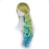 Parrucca Cosplay di Miss Kobayashi's Dragon Maid Lucoa, Gradiente Giallo-Verde a Blu, Capelli in Fibra ad Alta Temperatura