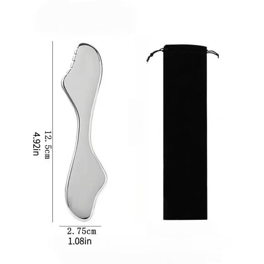 Stainless Steel Gua Sha for Face & Body, Lymphatic Drainage & Lifting Massager, Anti-Puffiness Skin Care Tool