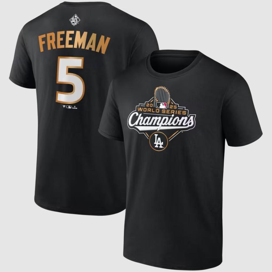 Футболка с принтом Freeman Dodgers Чемпионы Мировой серии 2025 Имя Номер Унисекс S