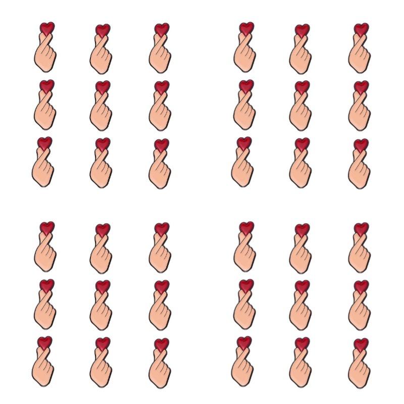 36pcs Cute Cartoon Finger Pins Accessories Than Heart Alloy Brooch Bulk Romantic Sign Language Brooches Lapel Badges Party Decor