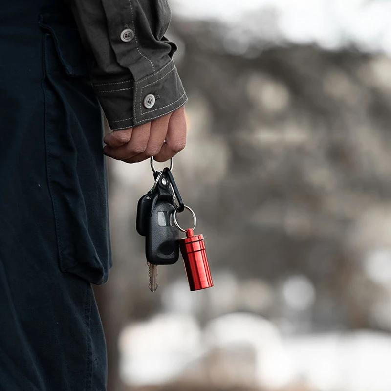 Colorful Portable Mini Pill Case Waterproof Medicine Storage Box Container Bottle Holder Keychain Outdoor Travel Survival Box