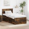 Bed Frame Smoked Oak 75 x 190 cm Particleboard