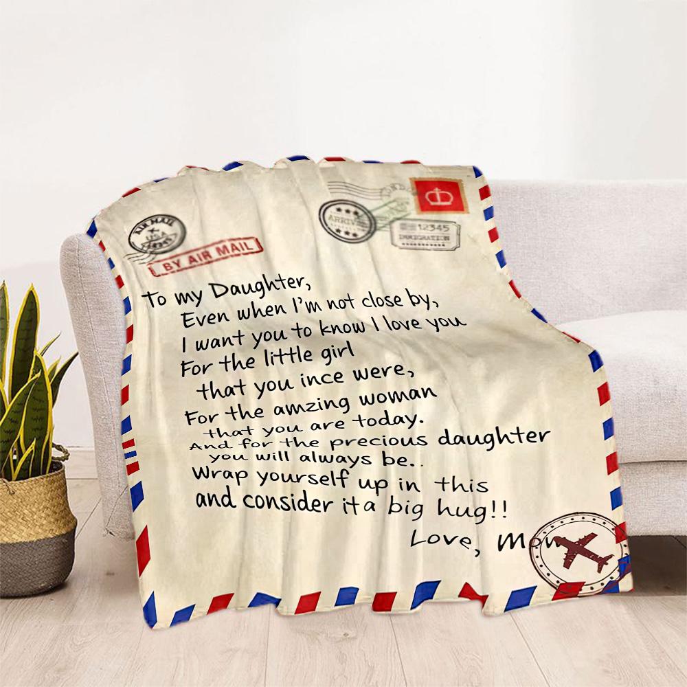Love Letter To Daughter Blankets Are Suitable for Living Rooms,making Them an Ideal Choice for Outdoor Travel and Gifts.