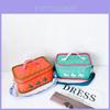 Stylish Modern Orange And Green Kids Handbag Cute Quilted Shoulder Bag For Children