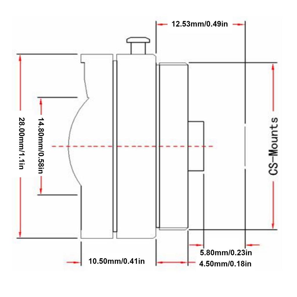 IP Camera Lens 2.1mm 3MP CS Mount Lens Wide Angle CCTV Camera Lens Aluminum Alloy for Home Security Cameras Security Camera Lens