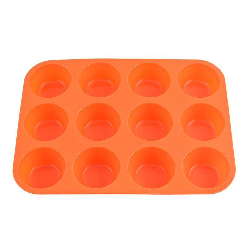 MDNG Orange Silicone 12-Cup Muffin Pan - 3 Pack