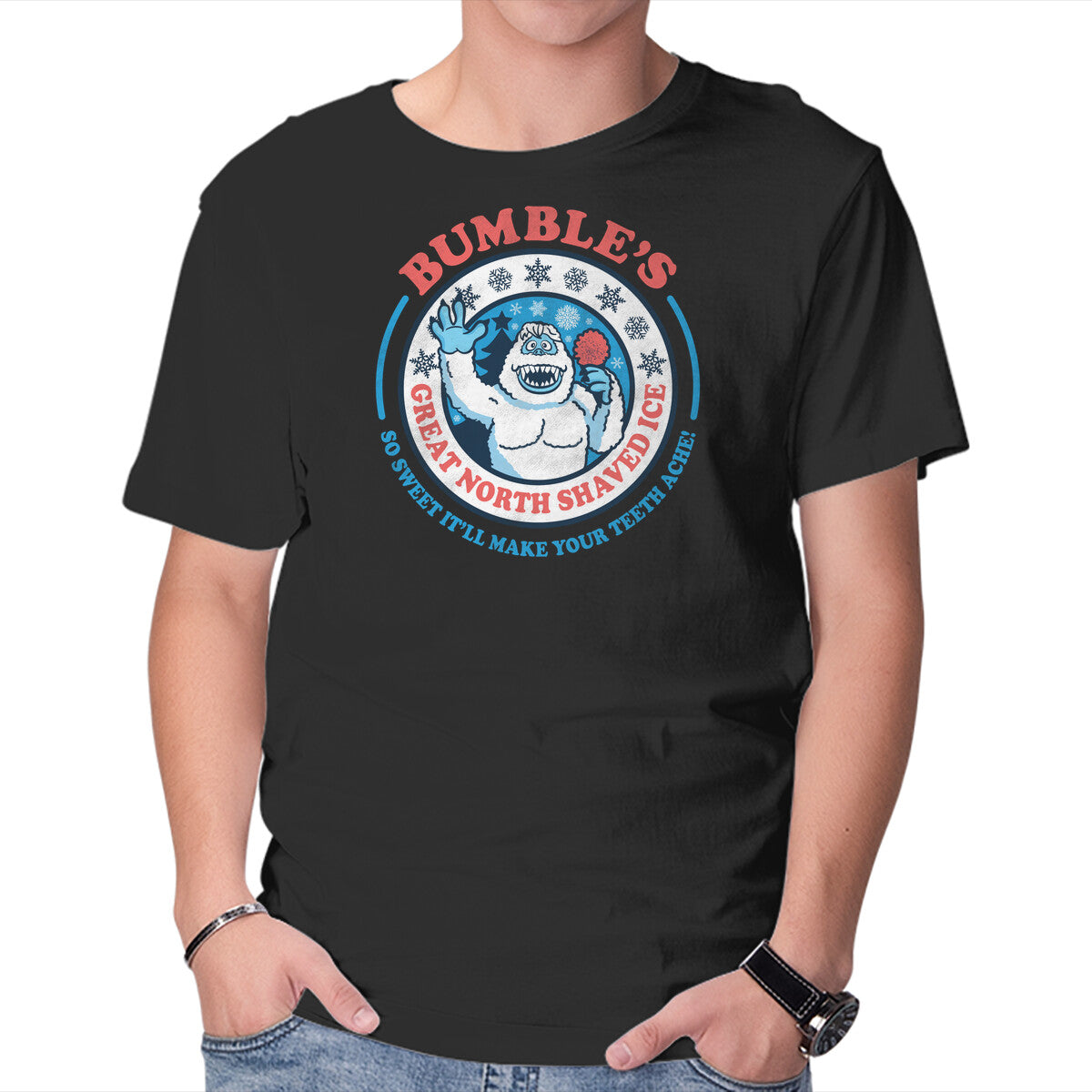 Unisex Crew Neck T-Shirt Bumble s Shaved Ice Graphic Short Sleeve Casual Tee XXXXL