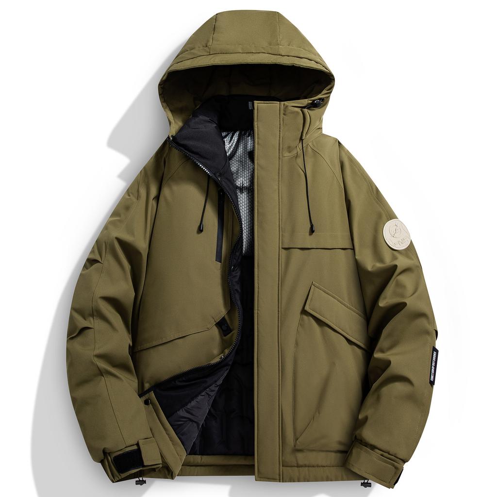 Cotton Coat, Black Gold Graphene Mountain Series Couple's Jacket, Warm Cotton Jacket with Thickened Lining for Winter