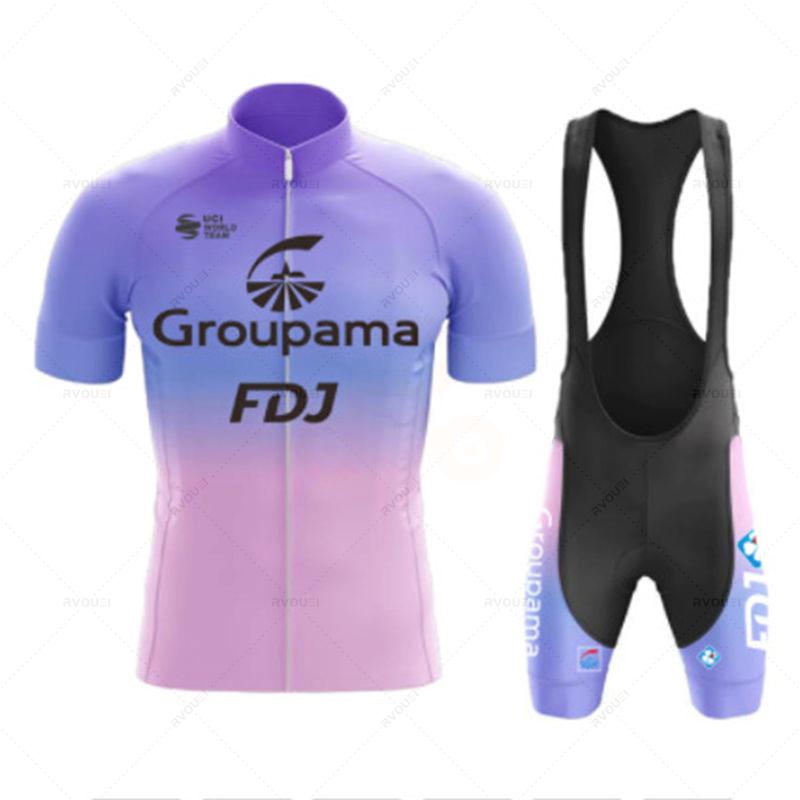 Fdj Team Cycling Jersey Set for Men, Cycling Clothing, MTB Bike Clothes, Uniform, Bicycle Suit, New, 2026
