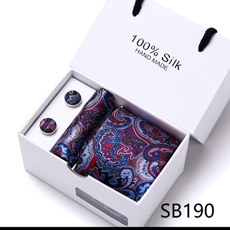 New Men'S Tie Set Gift Box 5-Piece Set Group Tie Business Dress Tie