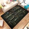 3D Rifle Pistol Revolver Gun Cartoon Area Rug,Carpet Rug for Living Room Bedroom,Kitchen Doormat Bathroom Anti-slip Floor  Cool