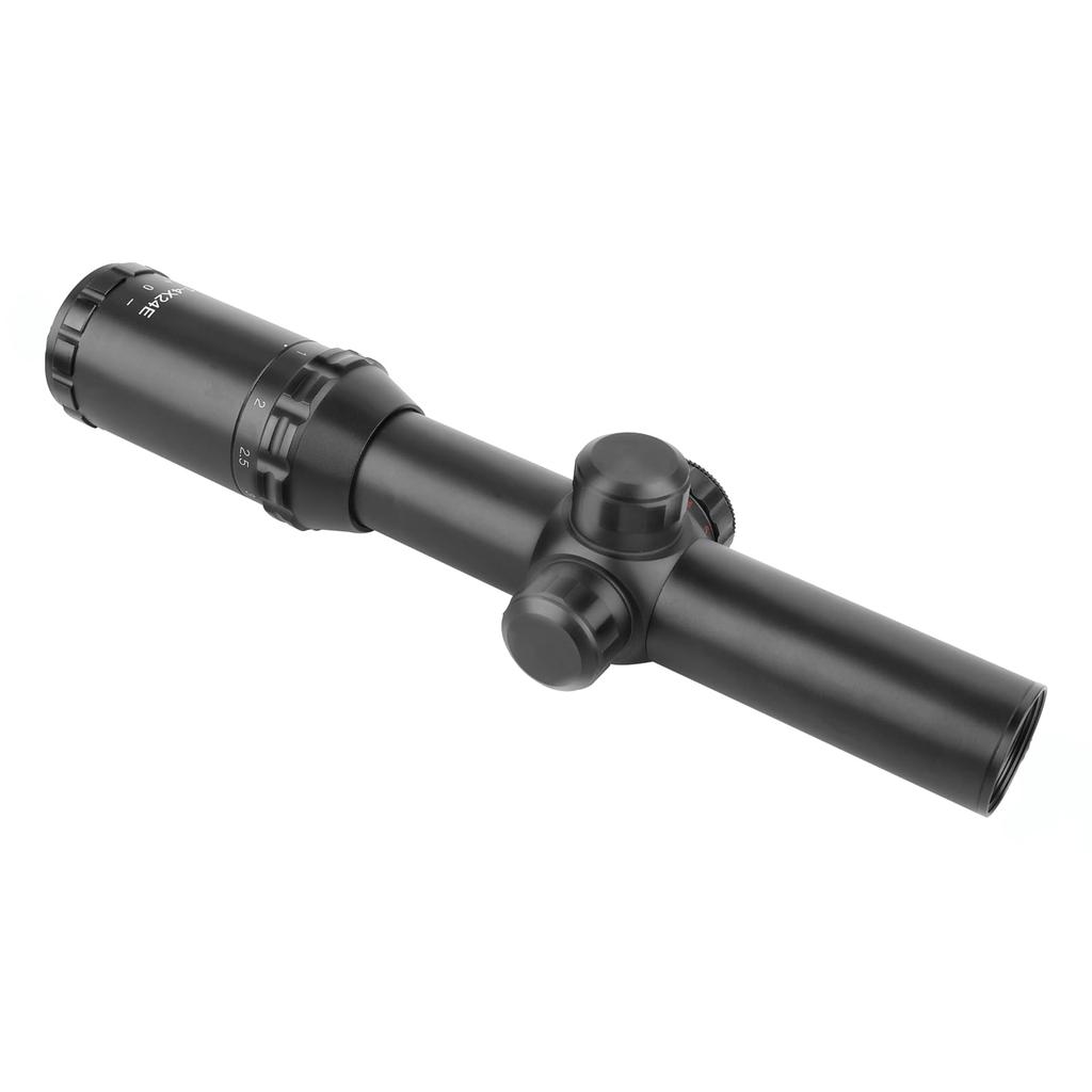 SKEERY 1-4x24RG Riflescope, Short Scope, 5 Brightness Settings for R and G, 1-4x Magnification Sight, 20mm Rail Mount