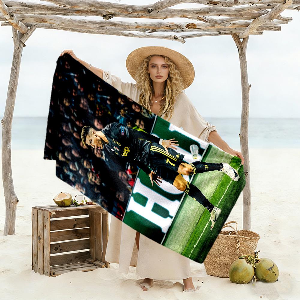 Ronaldo's Iconic Skills Beach Towel Soft Durable Quick-Dry Comfortable Lightweight