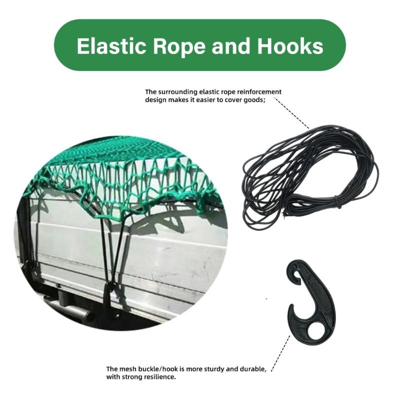 Hochsichtbares Pritschenwagen-Ladenetz 2x3m Polyethylen-Textur Praktisches Maschen-Ladeflächen-Sicherheitsnetz für Camping-Reisen