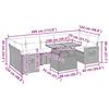 8 Piece Garden Sofa Set with Cushions Gray Poly Rattan