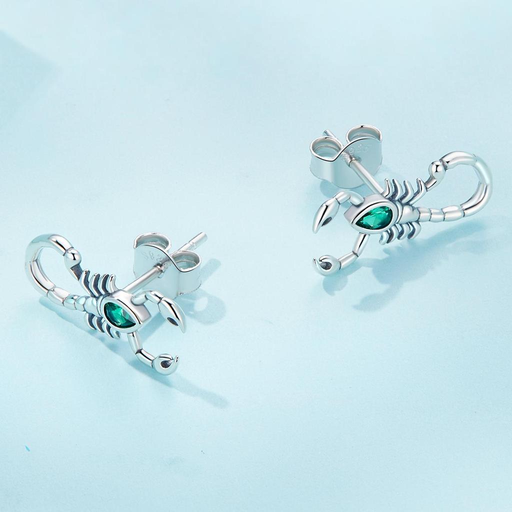Original Hot Selling Vintage Scorpion Ear Hoop Personality Dark Wind S925 Sterling Silver Earrings