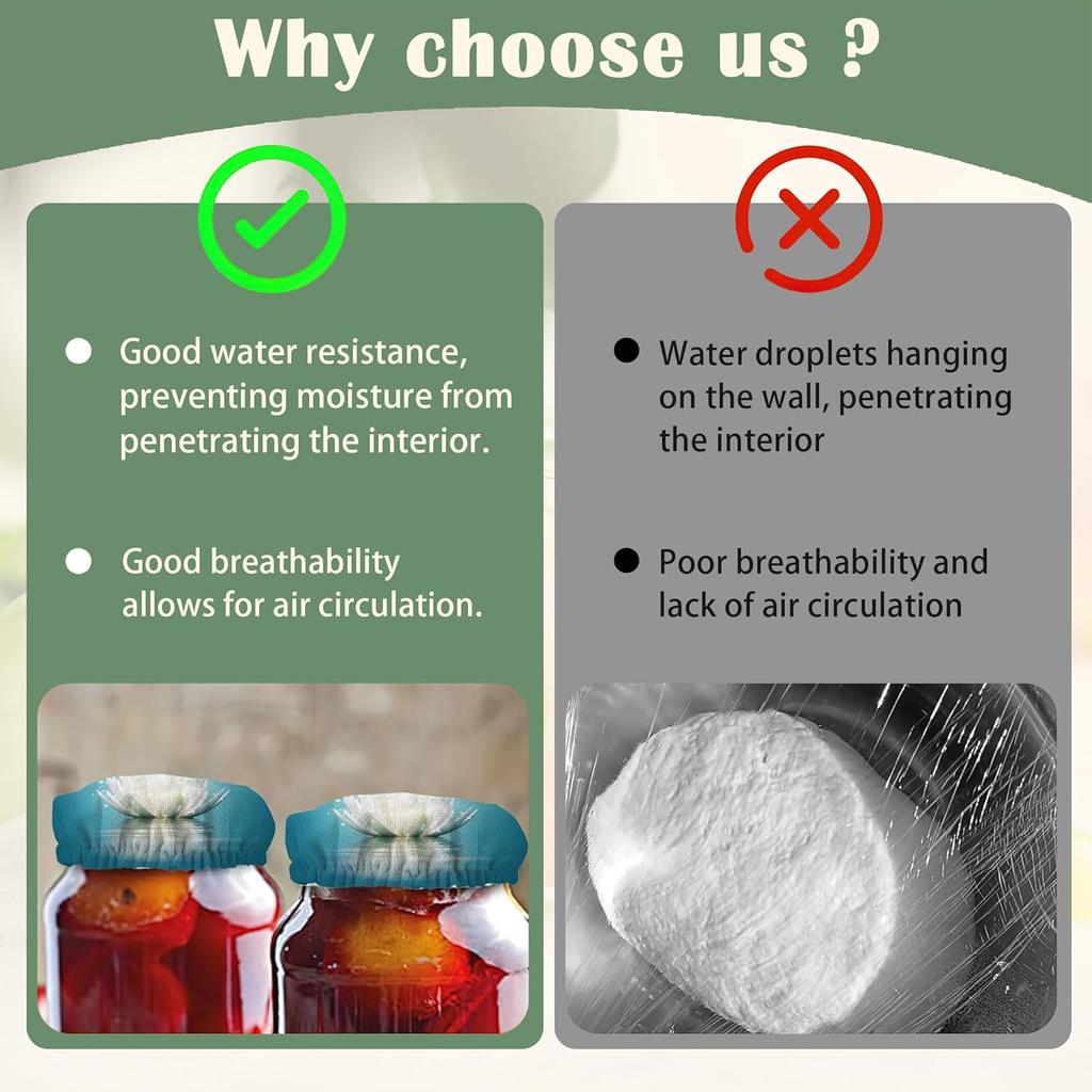 Sourdough Starter Cloth Covers Jars,Water Lotus Fermentation Cheese Fabric Lids,Fit Jars Mouth from 3-4 inch, 5 Pack