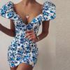 Summer Women's Fashion Sexy Printed Brassiere Hip Slim Temperament Dress