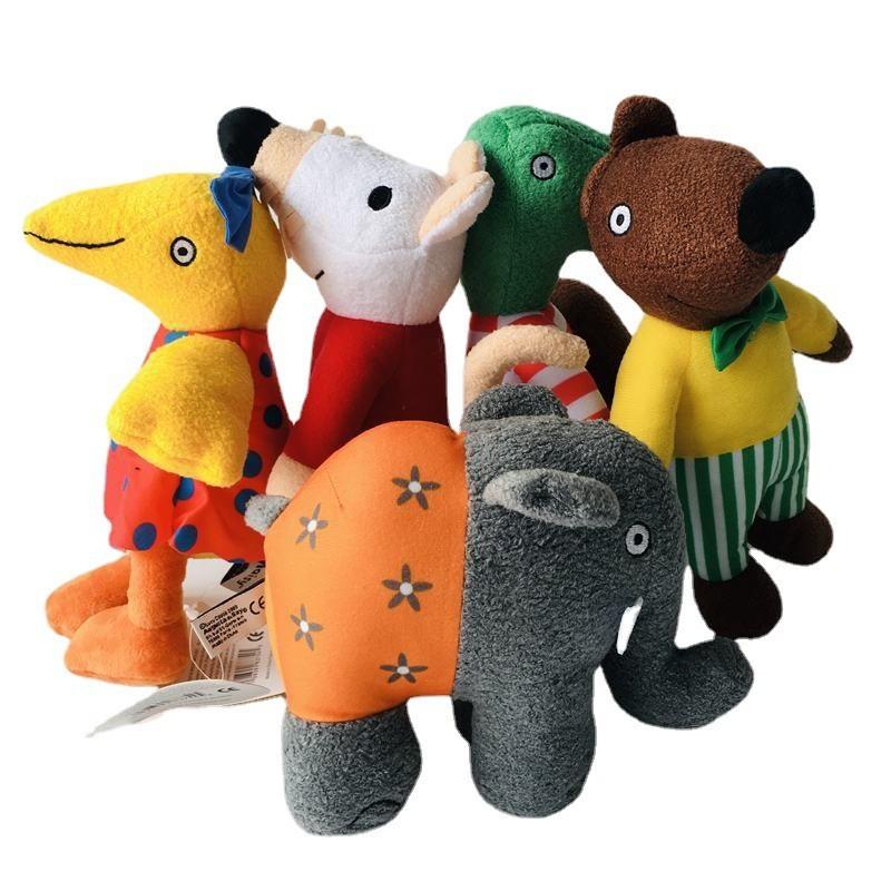 Handcrafted Maisy Mouse Plush Toy Set Featuring Adorable Crocodile Elephant Squirrel And Yellow Bird For Kids And Collectors