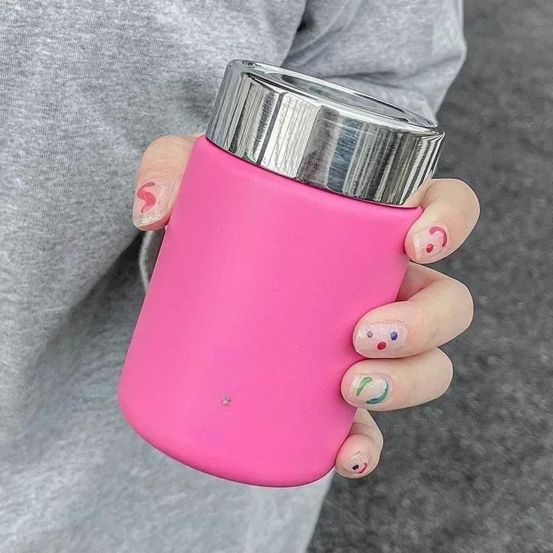 230ml Mini Stainless Steel 316 Thermos Mug New Fashion Portable Pocket Vacuum Flask Coffee Tea Thermal Water Bottle Tumbler 230ml красный