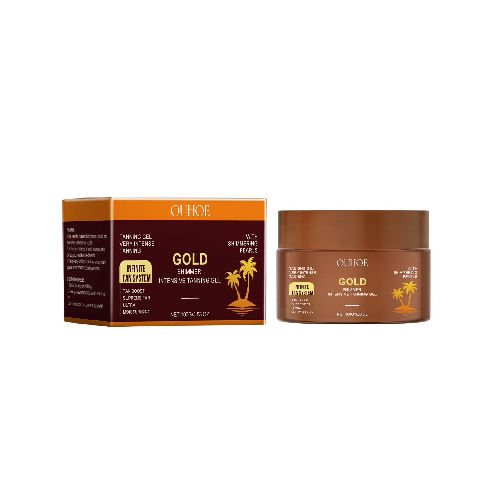 

OUHOE Golden Flash Aid Black Gel – Mildly moisturizing for summer outdoor beach use, helps achieve a sun-kissed wheat complexion, aids in darkening