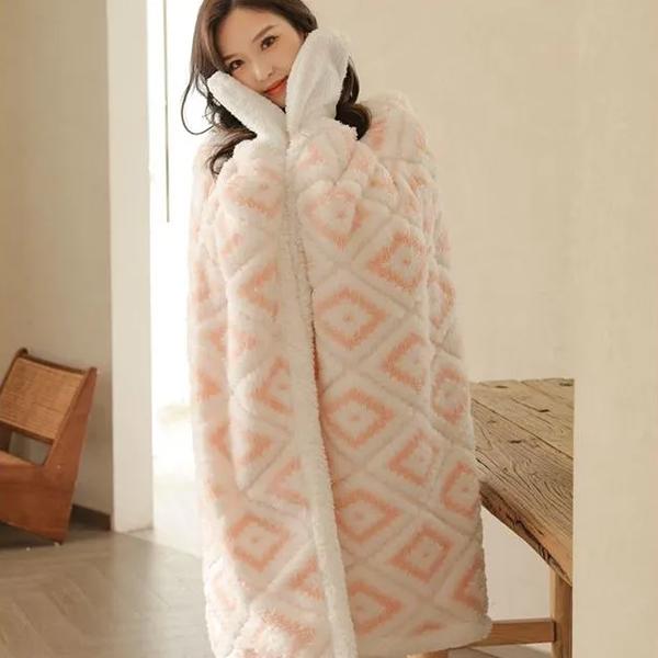 WTEMPO Toamnă Iarnă Crăciun Fulg de Nea Gros Lână Miel Multifuncțional Pătură Șal Pelerină Pătură Flanel Mare Pătură de Pui de Somn
