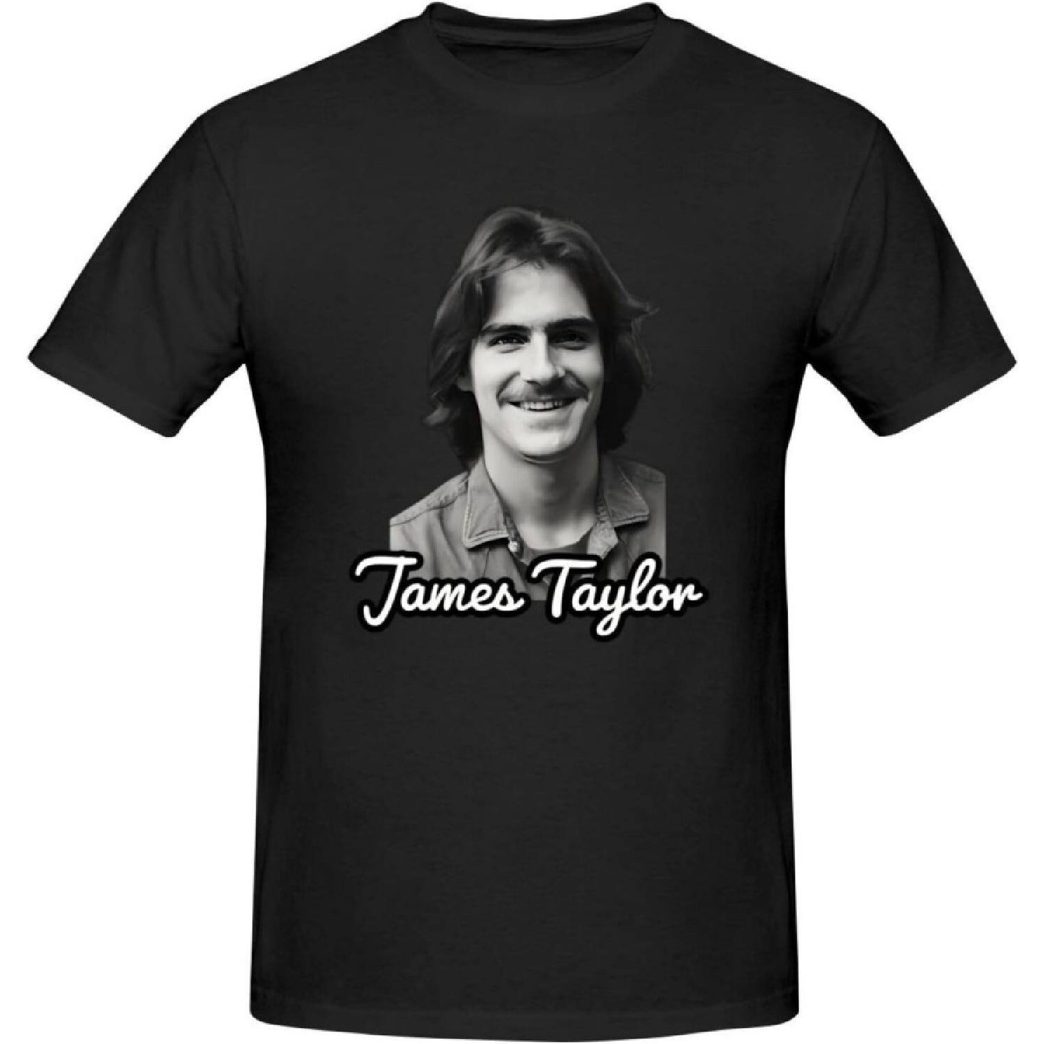 HRGGWYB Мужская летняя повседневная и модная футболка James Music Taylor из чистого хлопка(3) S