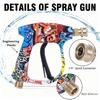 Høytrykksvasker bilvask vannpistol 5-farget dyse vifteformet nymalt høytrykkvannpistol