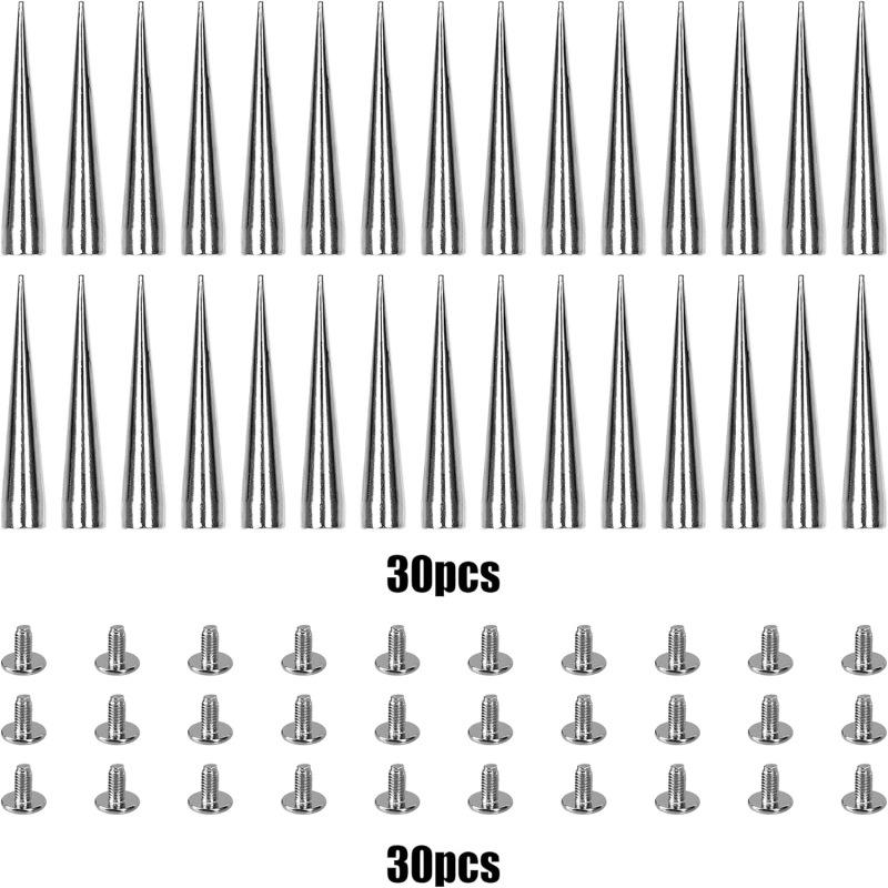 7x40 Metal Bullet Head Rivet Screws for DIY Leather Punk Accessories