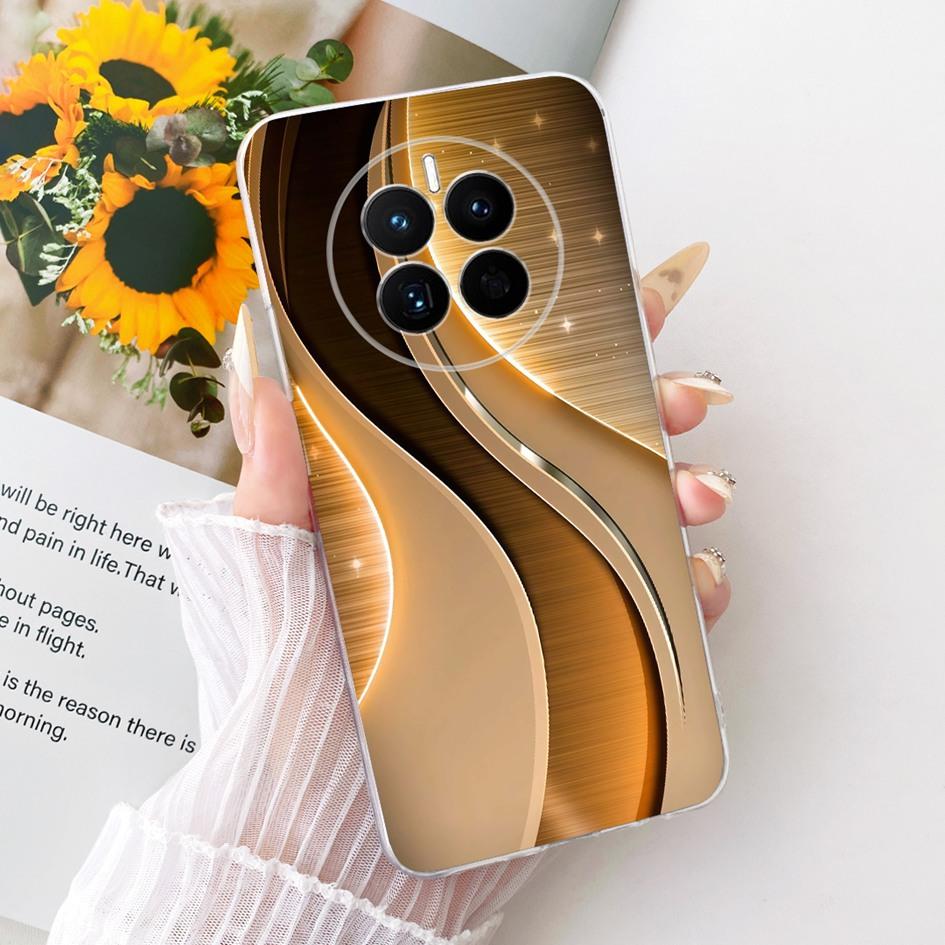 For Huawei Mate 50 Case Mate 50 Pro Cover Popular Butterfly Flower Soft Clear Silicone Phone Covers For Huawei Mate50 50E Fundas