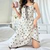 Cross-border Sexy Heart Print Lace-up Camisole Nightdress: High-end Comfortable Homewear for Women