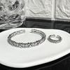 Niche Design Sense Full Of Diamonds Zircon High-End Sense Fashion Opening Bracelet Cold Wind Bracelet Women