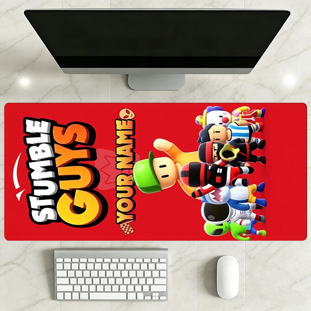 Stumble Guys Personalized Name Mouse Pad Keyboard Mat Study Desk Mat Non-Slip Rubber Base Office and Gaming Desk Decoration