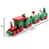 Christmas Train Painted Wood Christmas Decoration for Home with Santa Bear Xmas Kid Toys Gift
