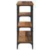 Industrial Style Console Table with Shelf Reclaimed Wood Look 80 x 29 x 75 cm Engineered Wood