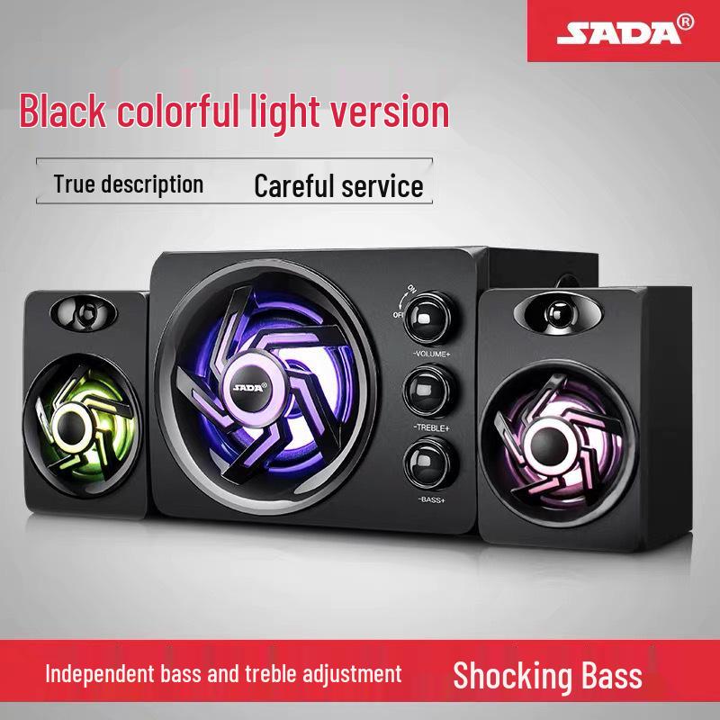 

Universal Wired Bluetooth Wooden Desktop Speaker with USB and Subwoofer