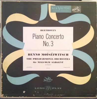 LP Record BENNO MOISEIWITSCH, PHILHARMONIA OR - Beethoven Piano Concerto No. 3 LBC1012 RCA Victor US Classical Used