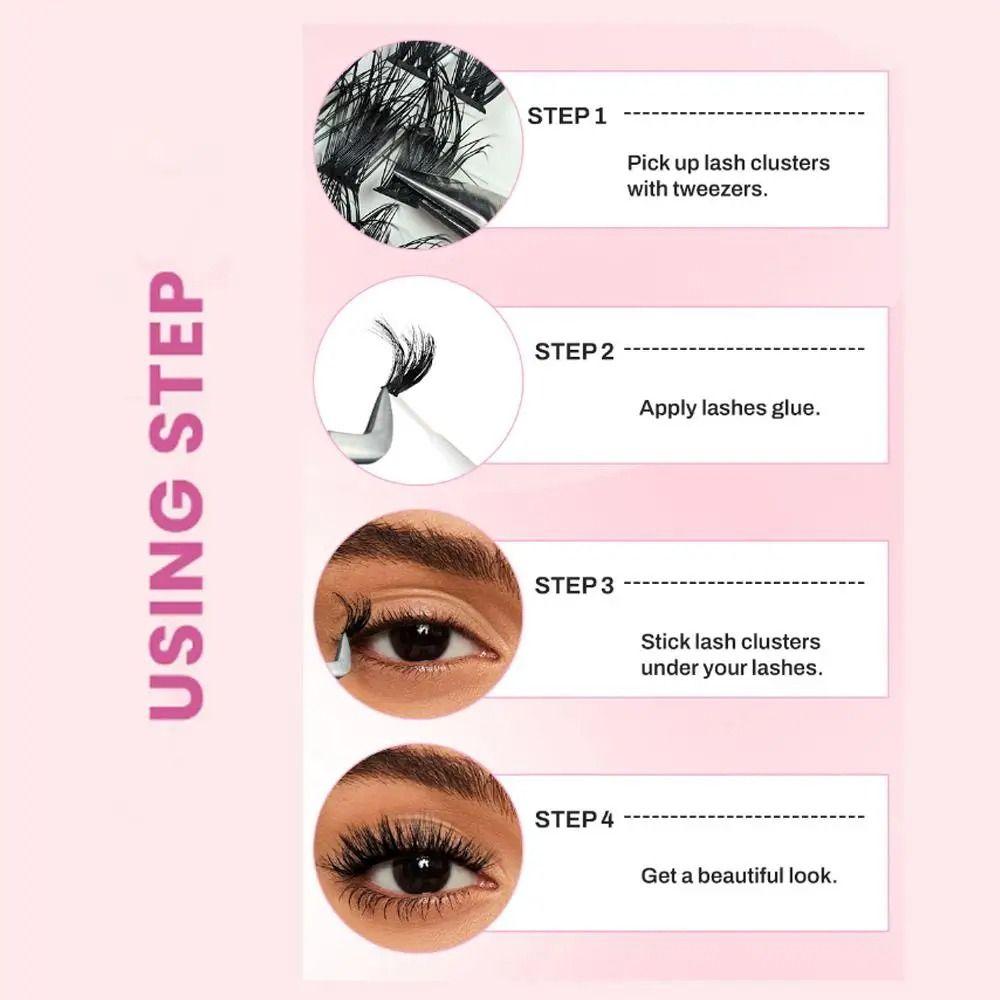 Natural Look False Eyelashes 10-18mm Length DIY Lash Extension Kit  Makeup Enhancement